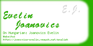 evelin joanovics business card